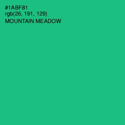 #1ABF81 - Mountain Meadow Color Image
